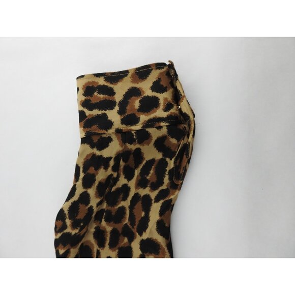 White House Black Market Leopard Print Silk Button Front Blouse Sz 10 Cheetah - Picture 7 of 9